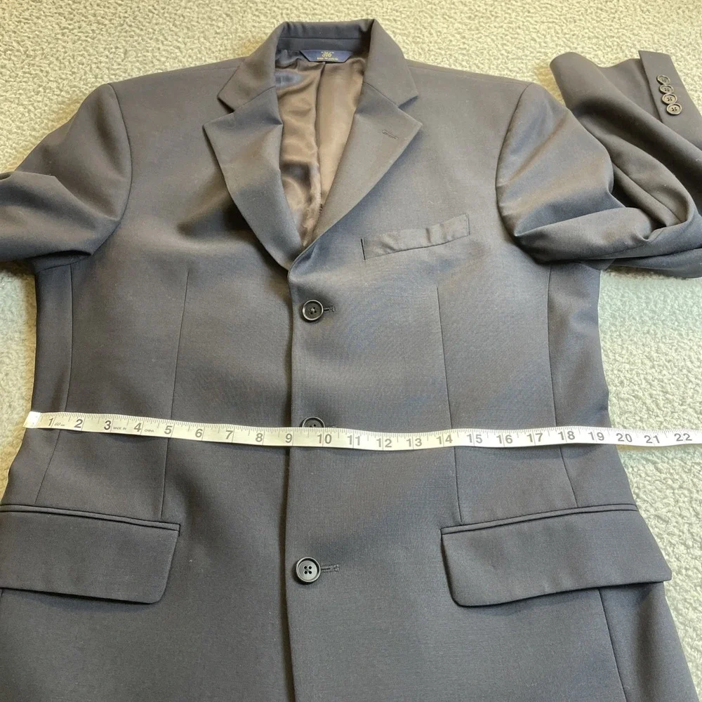 Brooks Brothers 346 Blazers Mens 38R Navy Blue Stretch Wool Blend Preppy Office‎
